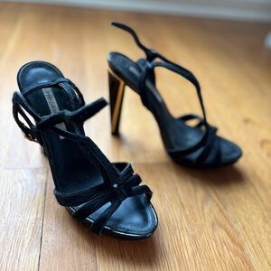 Diane von Furstenberg black sandal stiletto size 8